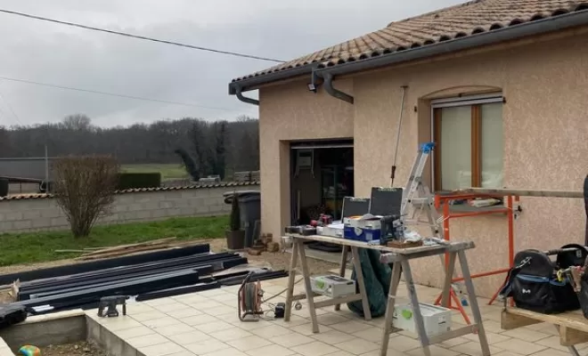 Pose de carrelage extérieur, Villefranche-sur-Saône, Neos